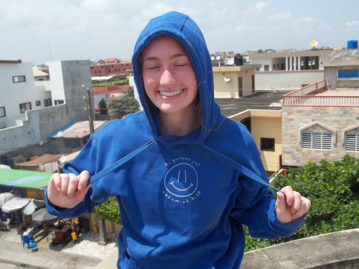 “Do You Have Joy?” Nehemiah 8:10 Hoodie (royal blue)