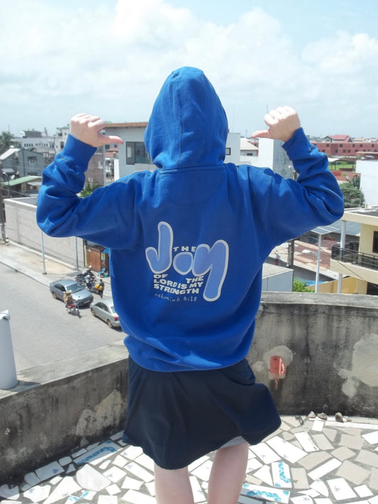 “Do You Have Joy?” Nehemiah 8:10 Hoodie (royal blue)