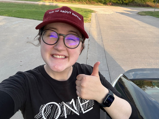 "ASK ME ABOUT BAPTISM" Vintage corduroy cap