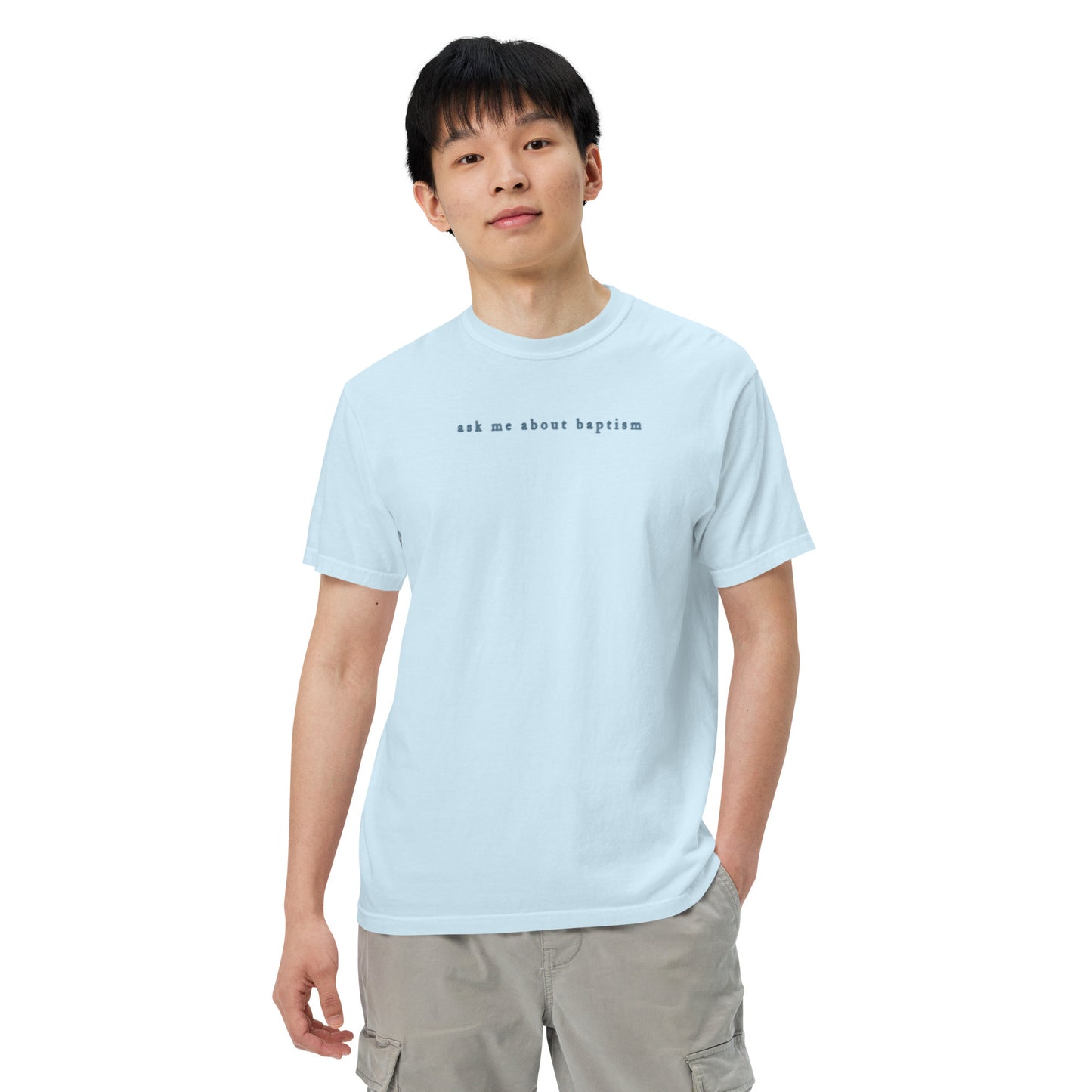 "Have You Been Baptized in Jesus Name" T-Shirt (chambray)
